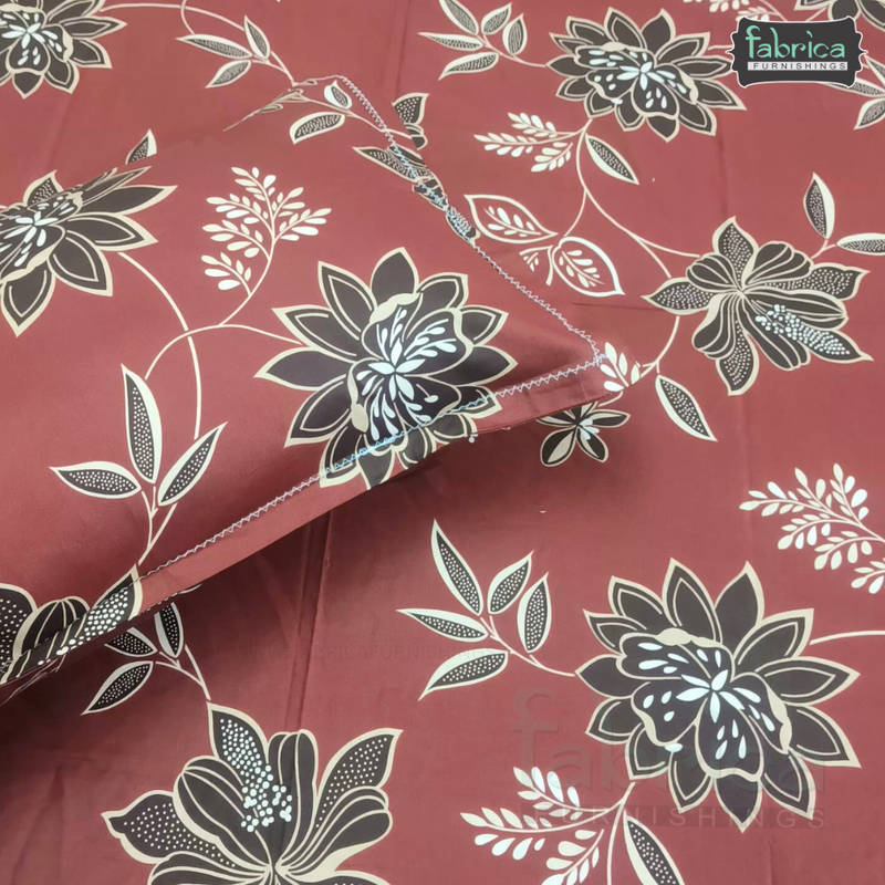 Procian premium pure cotton printed king size bedsheet