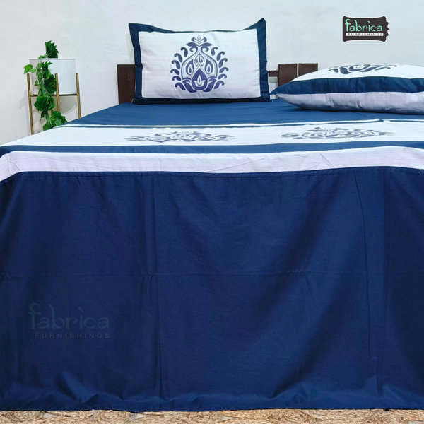 Fabby Home Designer  Embroider king Size pure cotton Bed Sheets