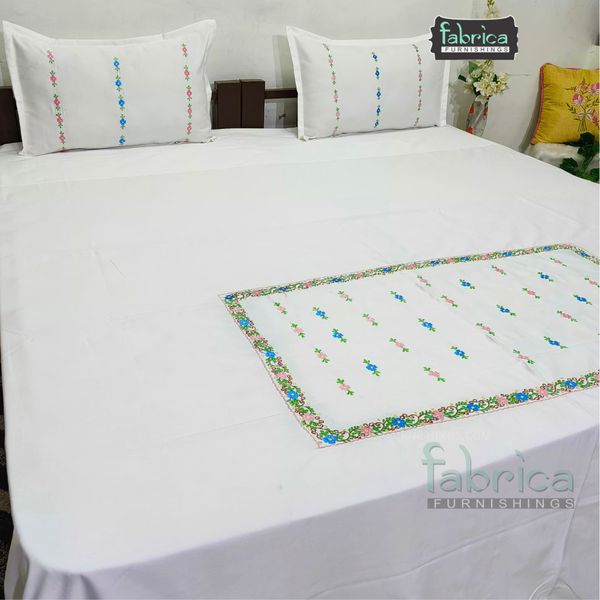 Fabby Royal Designer Embroider king Size Bed Sheets0
