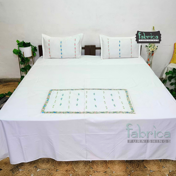 Fabby Royal Designer Embroider king Size Bed Sheets0