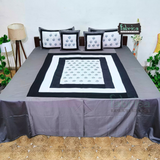 Elite King Size Pure Cotton 5 Pcs Embroidered Bedding Set