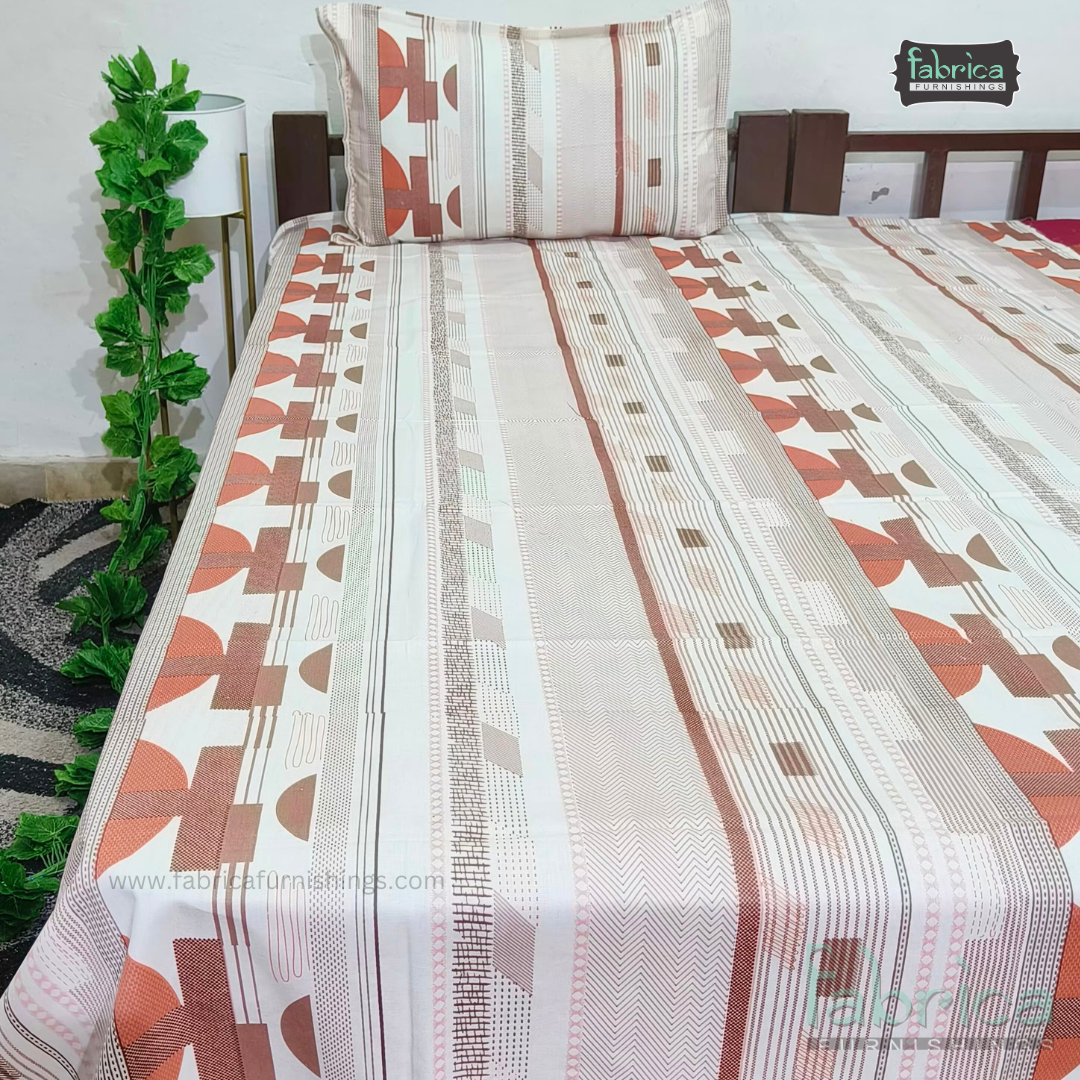 Hosta Pure Cotton Single Bed Sheet