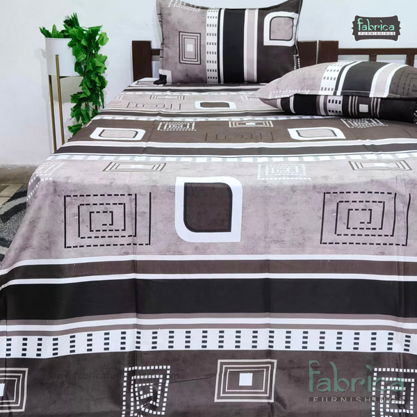 Procian premium pure cotton printed king size bedsheet