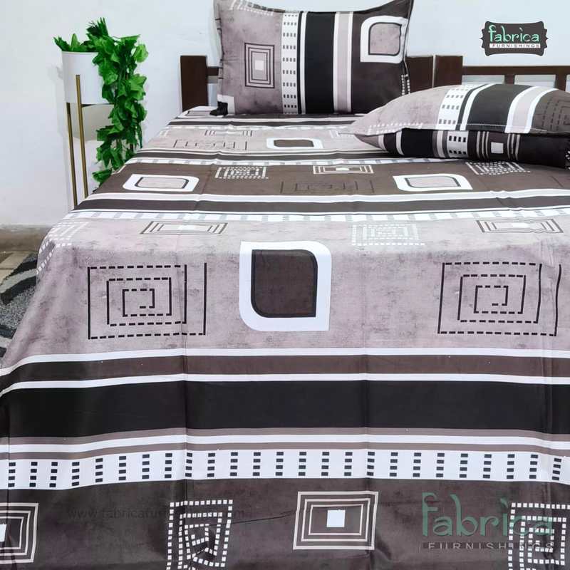 Procian premium pure cotton printed king size bedsheet