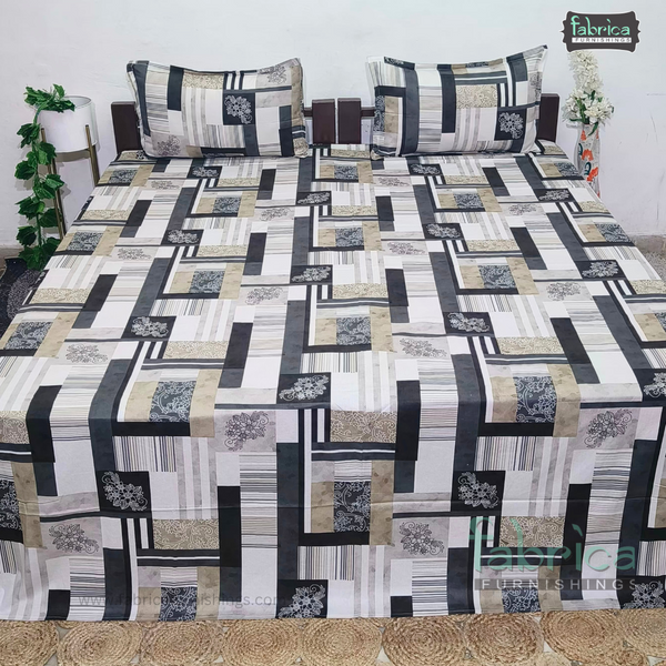 procian premium pure cotton printed king size bedsheet