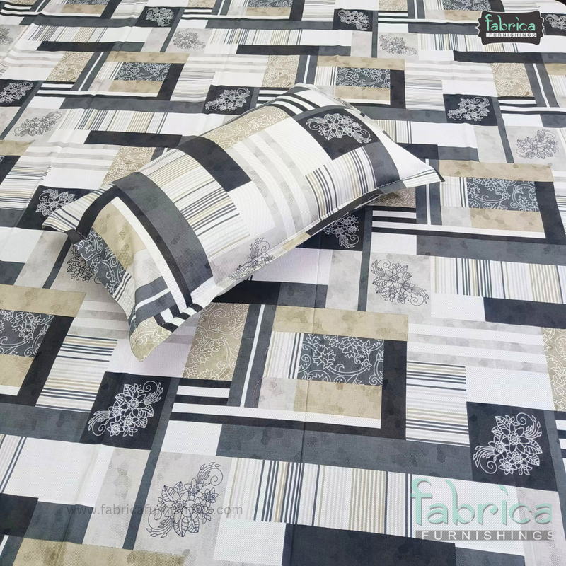 procian premium pure cotton printed king size bedsheet