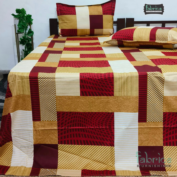Procian premium pure cotton printed king size bedsheet