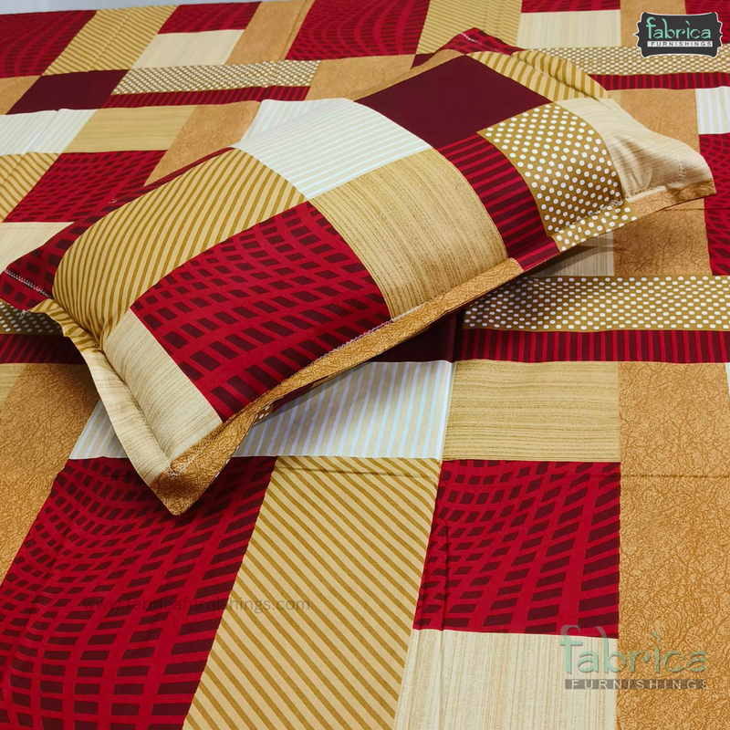 Procian premium pure cotton printed king size bedsheet
