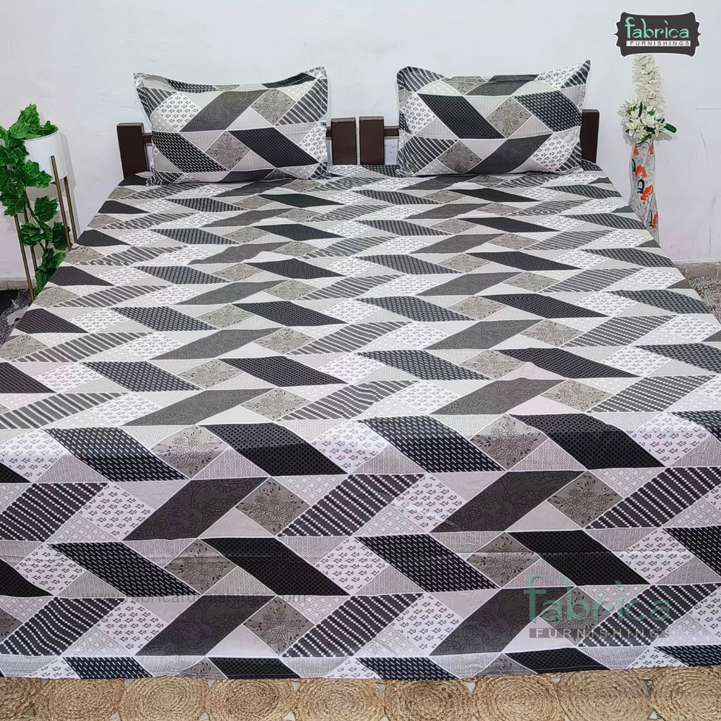 Procian Print Premium Pure Cotton Queen Size Bedsheet