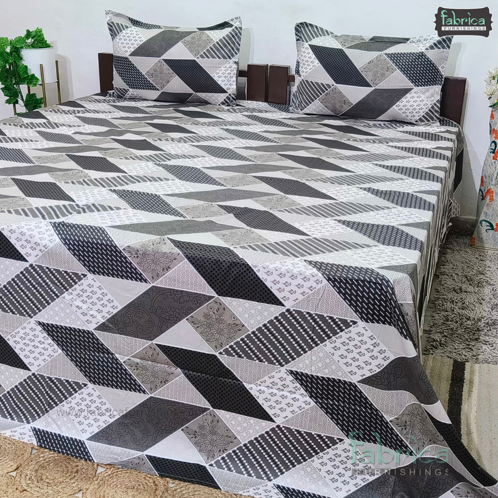 Procian Print Premium Pure Cotton Queen Size Bedsheet