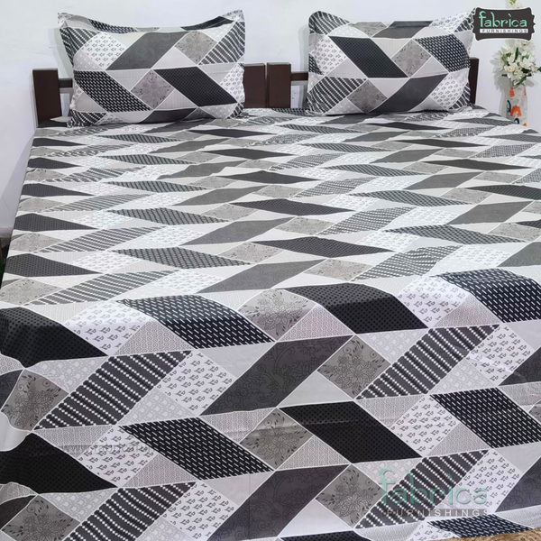 Procian premium pure cotton printed king size bedsheet