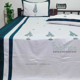 CHRISTMAS KING SIZE EMBROIDERED BEDSHEET SET