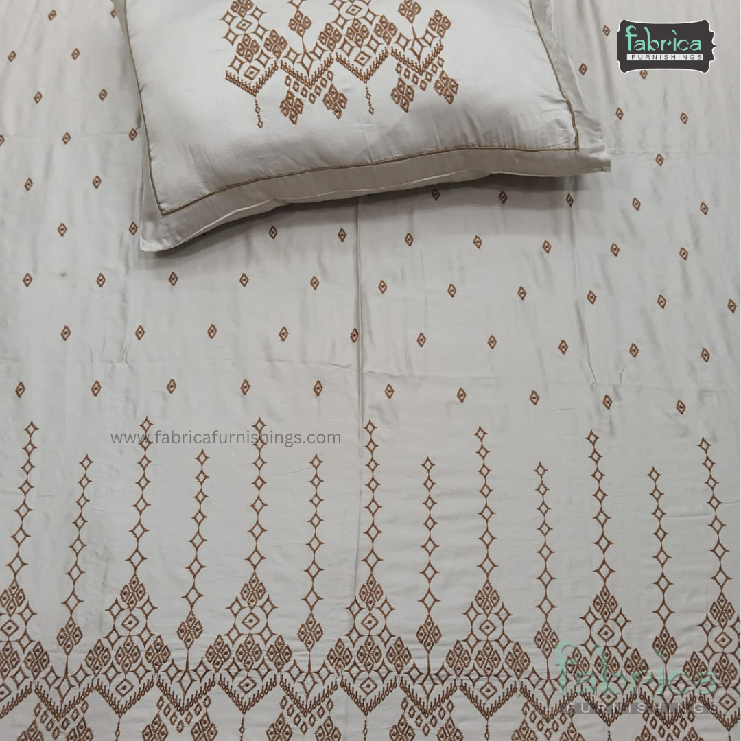 Luxury  Designer Cotton Embroider King Size  Bed Sheets