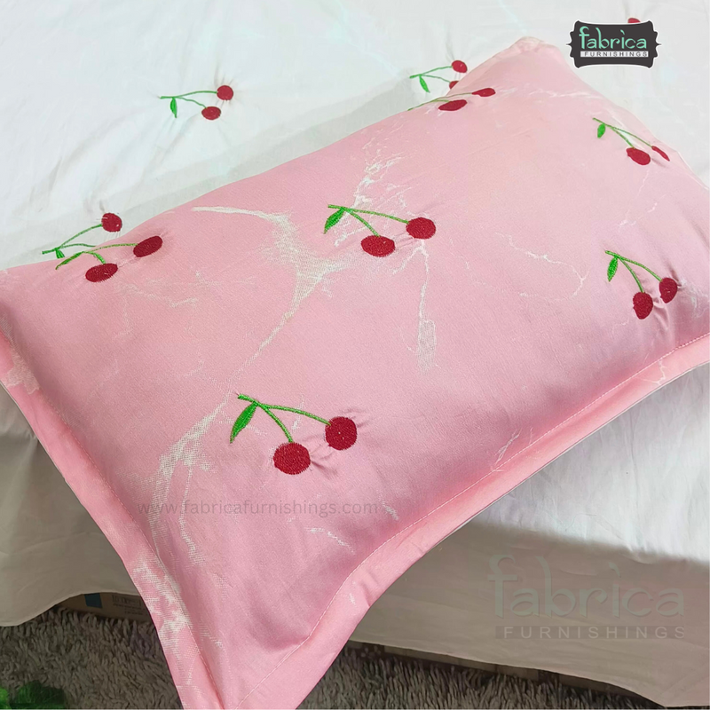 Designer Embroidered Pure Cotton King Size Bedsheet