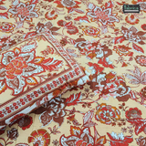 Cultural Petals Printed Pure Cotton Double Bedsheet