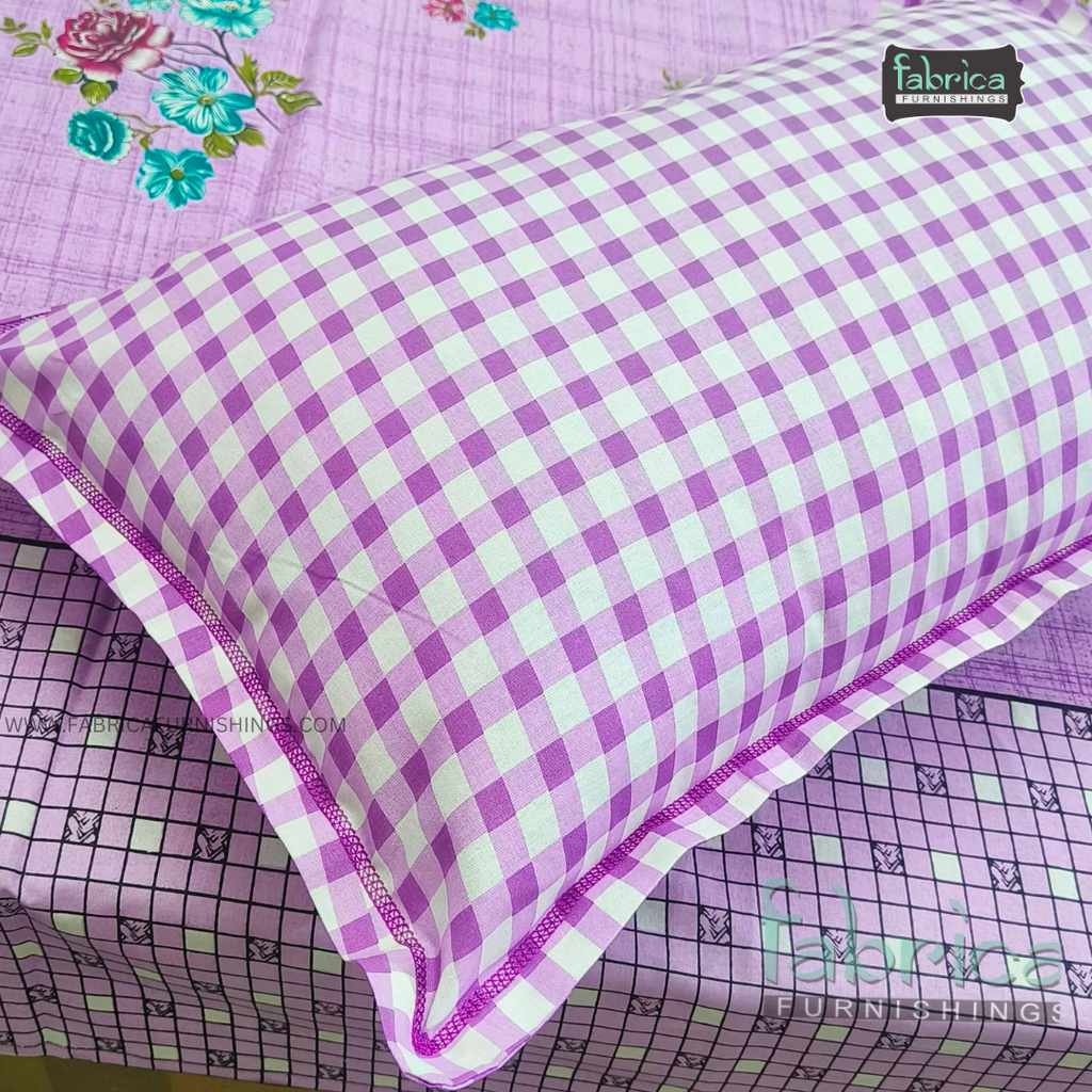 Fabby Decor Designer Print Cotton Double Bed Queen Size Bed Sheets