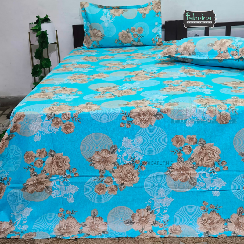 Fabby Decor Printed Super King Size Pure Cotton Bedsheet