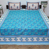 Lehariya Printed Double Bed Pure Cotton Bedsheet