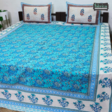Lehariya Printed Double Bed Pure Cotton Bedsheet
