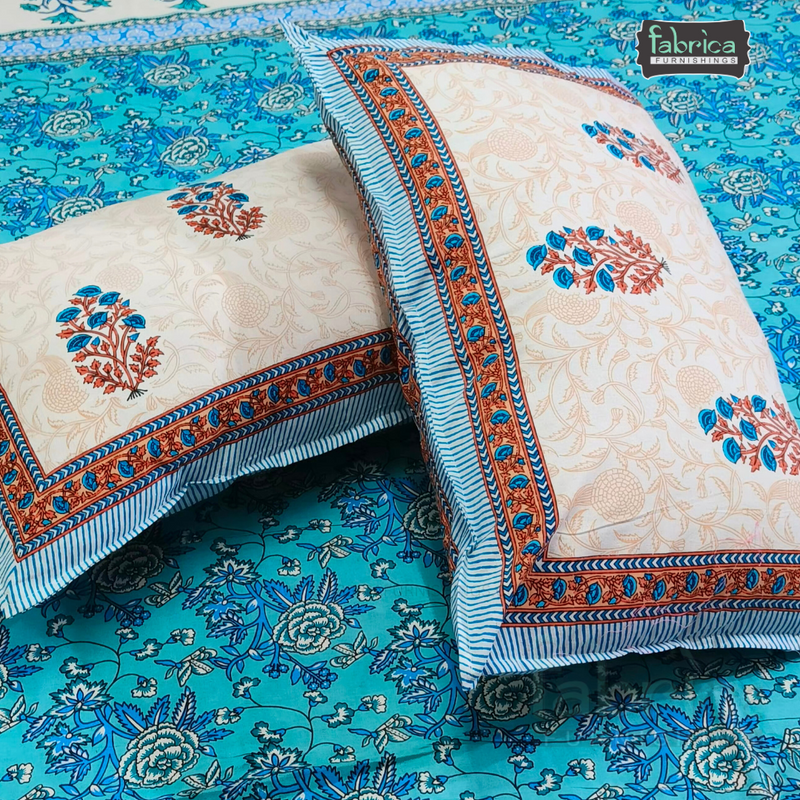 Lehariya Printed Double Bed Pure Cotton Bedsheet