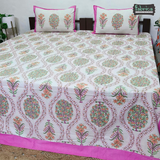 Lehariya Printed Double Bed Pure Cotton Bedsheet