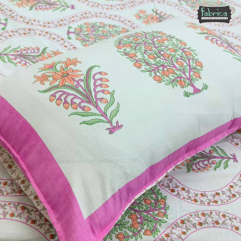 Lehariya Printed Double Bed Pure Cotton Bedsheet