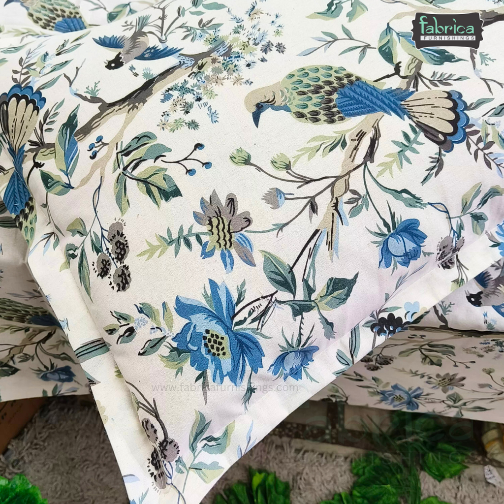 Sadabahar Anokhi Printed Pure Cotton  King Size Bedsheet Set