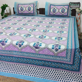 Gulmohar Printed Premium Pure Cotton King size Bed Sheets