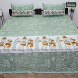 Gulmohar Printed Premium Pure Cotton King size Bed Sheets