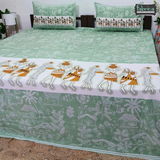 Gulmohar Printed Premium Pure Cotton King size Bed Sheets
