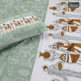 Gulmohar Printed Premium Pure Cotton King size Bed Sheets