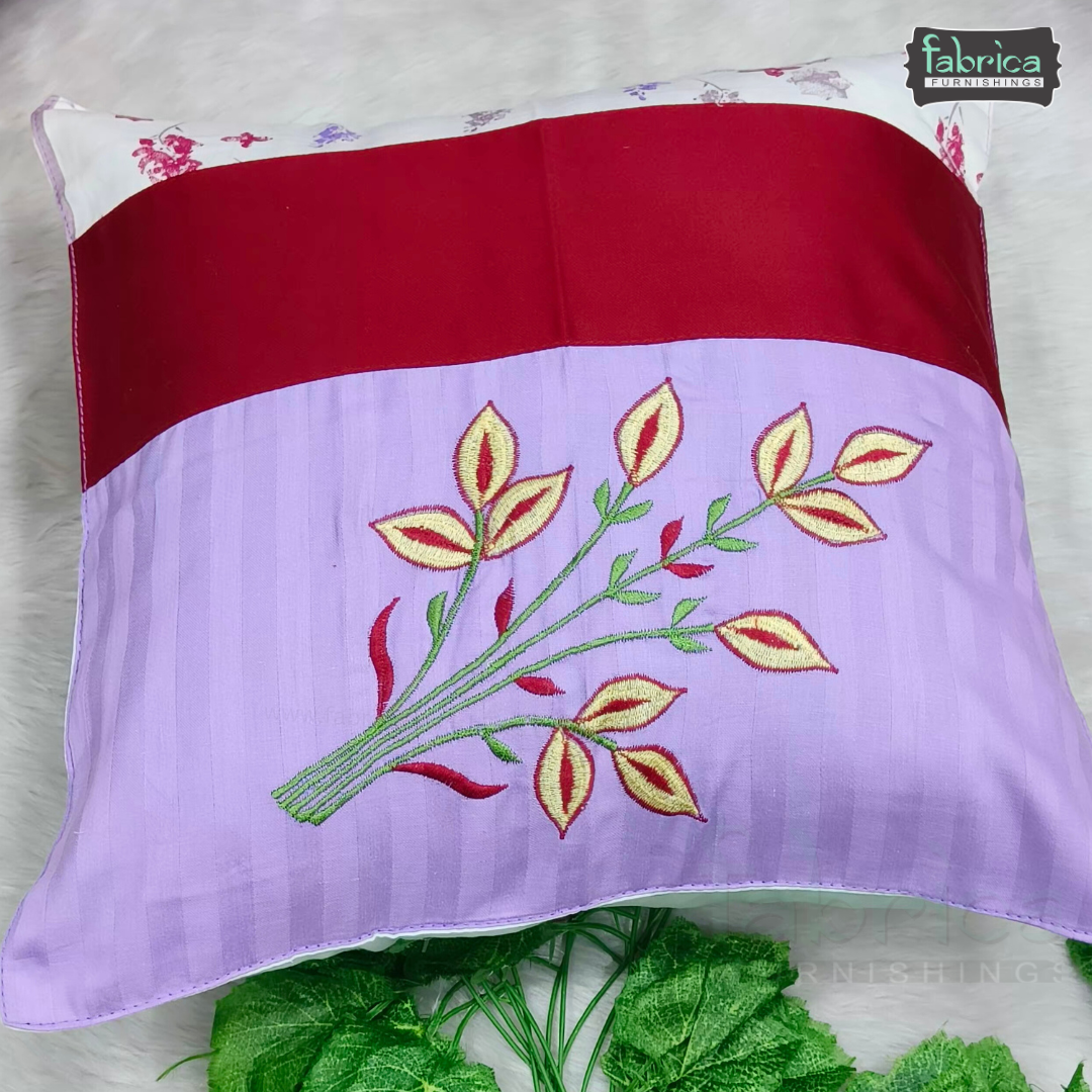 Mix & Match Pure Cotton  Embroidered Cushion Covers (Set of 5 Pcs )