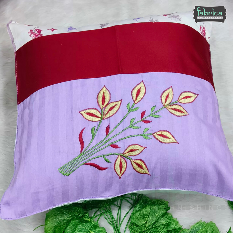 Mix & Match Pure Cotton  Embroidered Cushion Covers (Set of 5 Pcs )