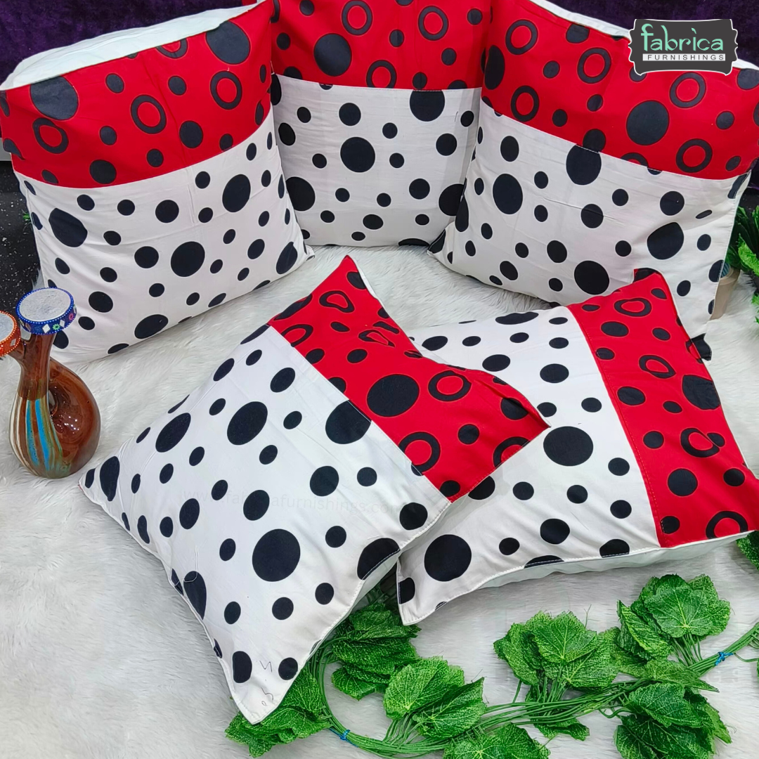 Mix & Match Pure Cotton Printed Cushion Covers (Set of 5 Pcs )
