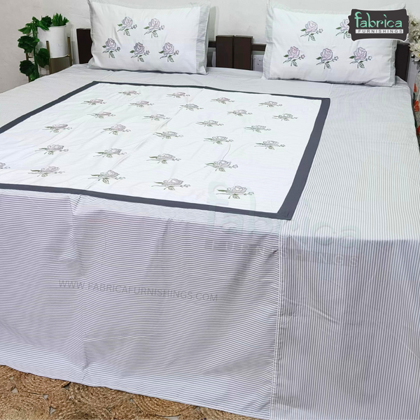 Fabby Decor Designer Mix & Match Embroidered king Size Bed Sheets