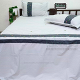 Fabby Decor Designer Pure Cotton King Size Embroidered Bedsheet