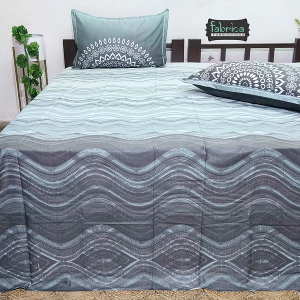 Urban Dots Pure Cotton King Size Printed Bedsheet