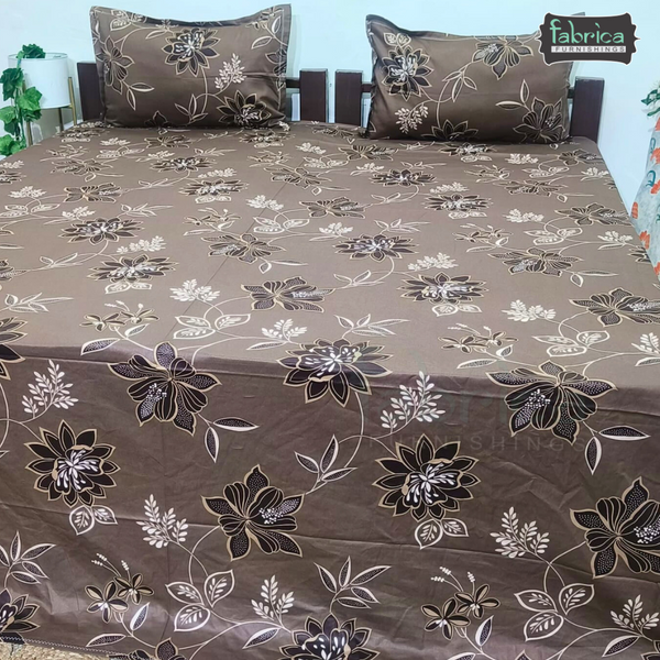 Procian premium pure cotton printed king size bedsheet