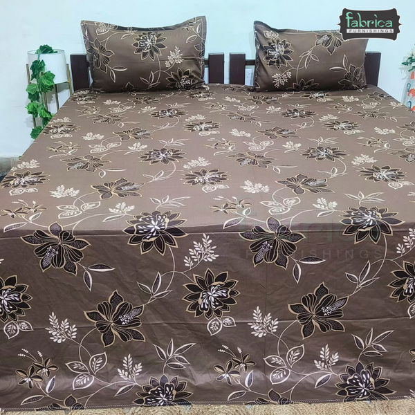 Procian premium pure cotton printed king size bedsheet