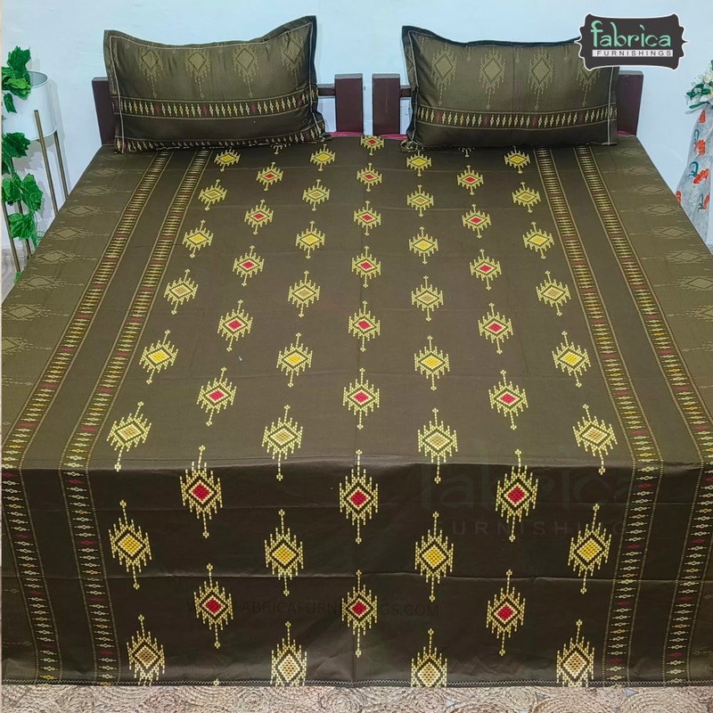 Procian Print Premium Pure Cotton Queen Size Bedsheet