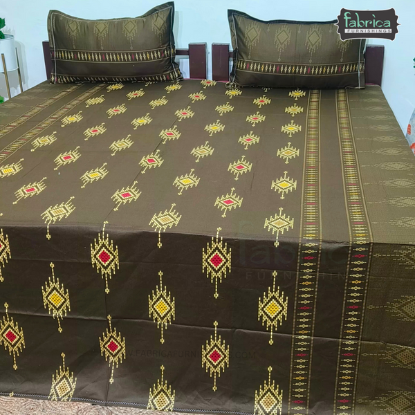 Procian Print Premium Pure Cotton Queen Size Bedsheet