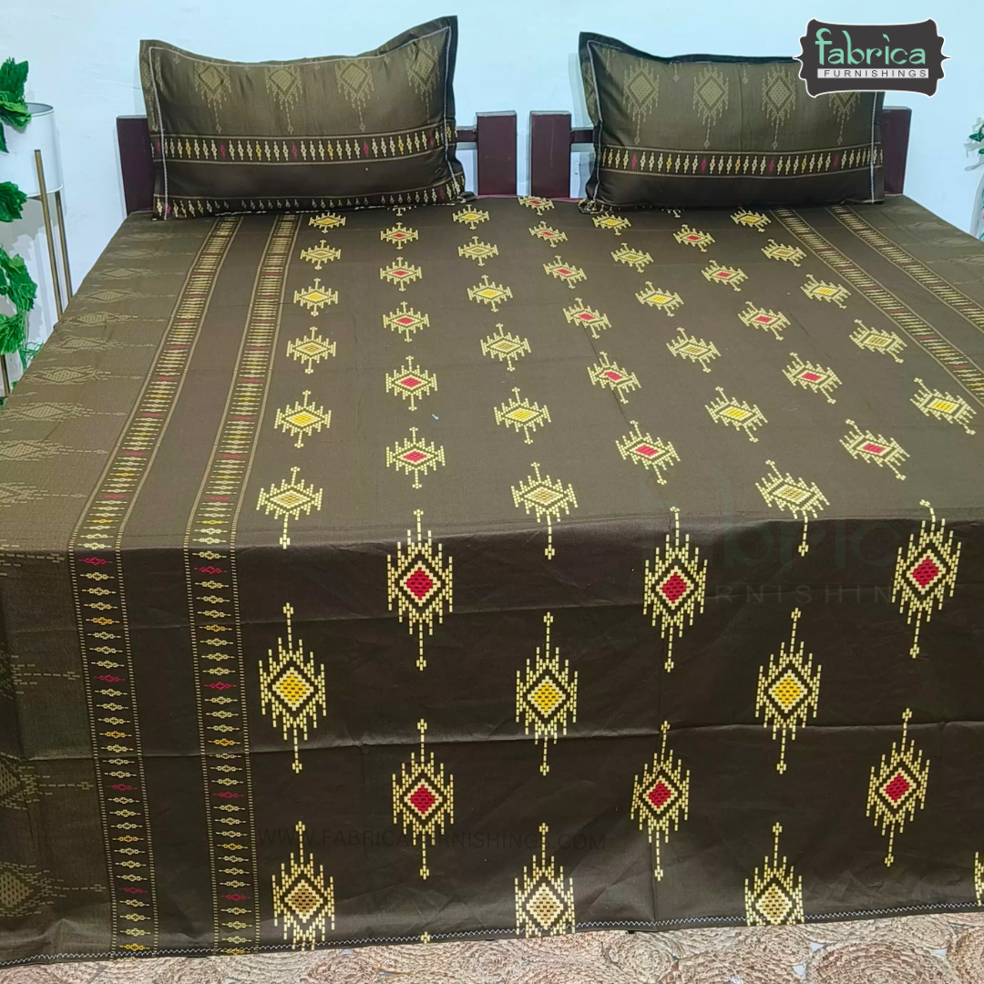 Procian Print Premium Pure Cotton Queen Size Bedsheet