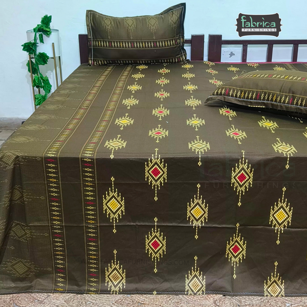Procian Print Premium Pure Cotton Queen Size Bedsheet