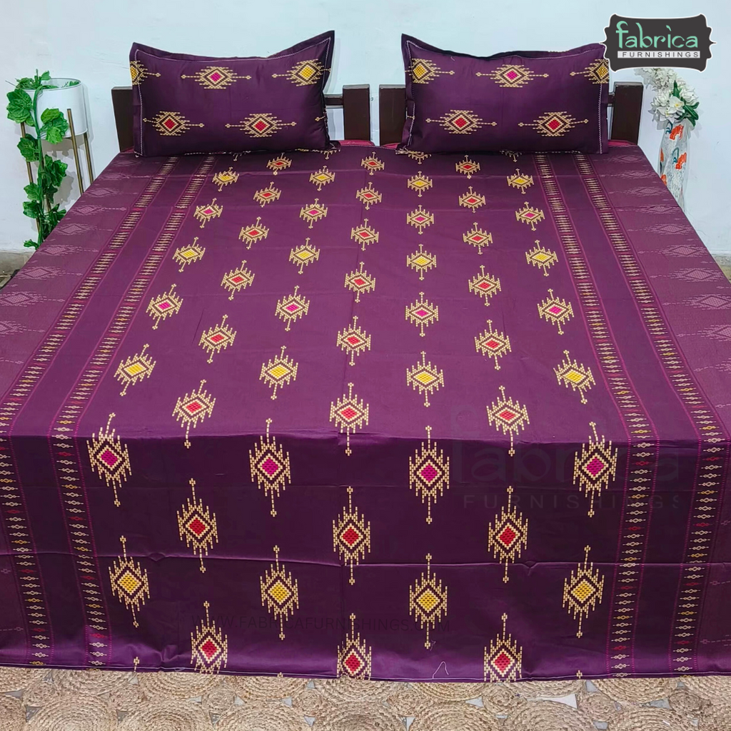 Procian Print Premium Pure Cotton Queen Size Bedsheet