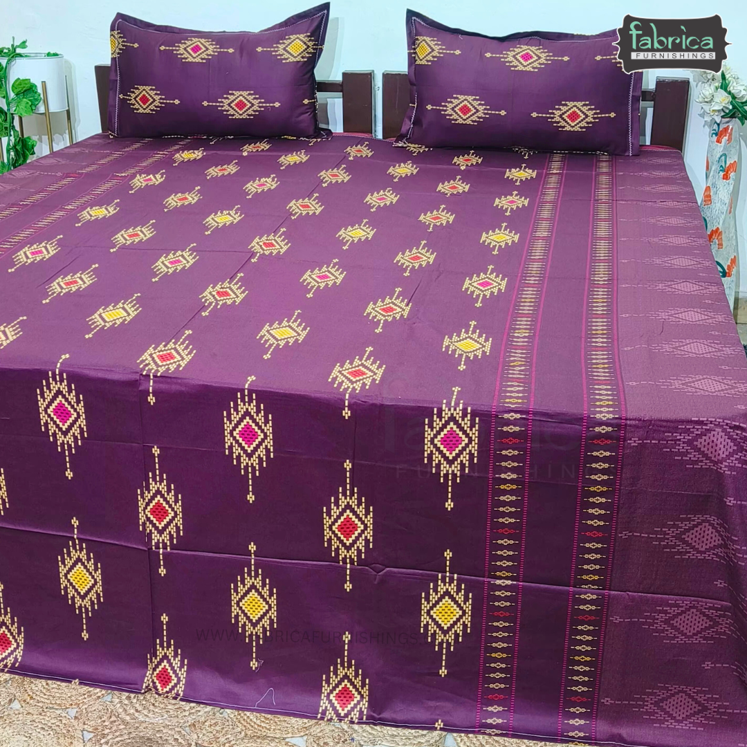 Procian Print Premium Pure Cotton Queen Size Bedsheet