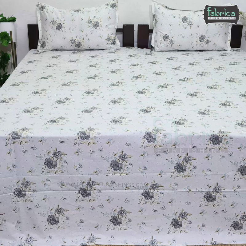 Glory Queen Size Pure Cotton Printed Bedsheet