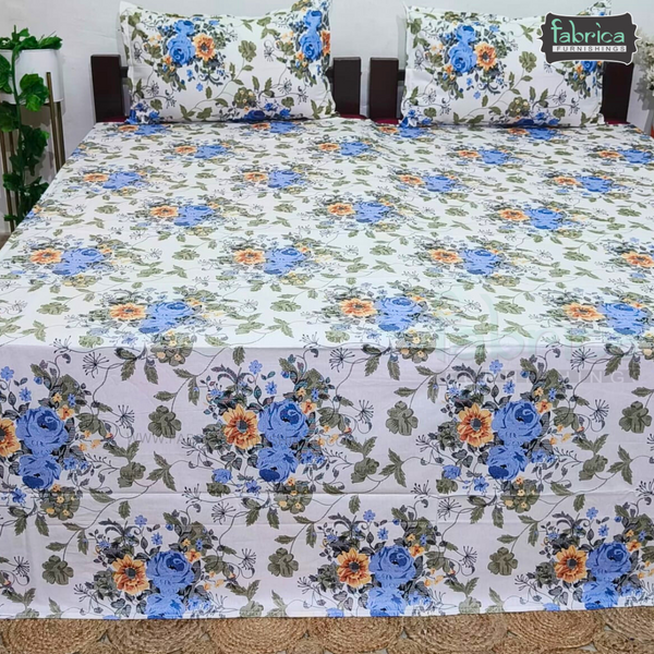 Glory Queen Size Pure Cotton Printed Bedsheet