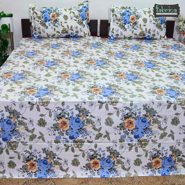 Glory Queen Size Pure Cotton Printed Bedsheet