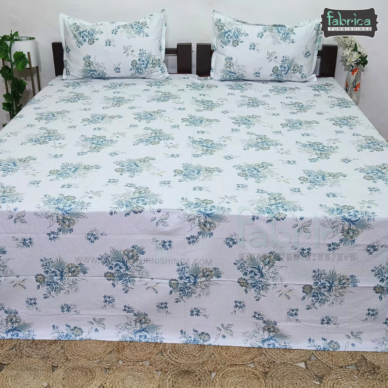 Glory Queen Size Pure Cotton Printed Bedsheet