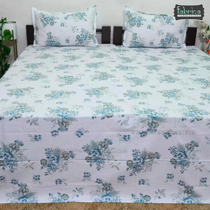 Glory Queen Size Pure Cotton Printed Bedsheet